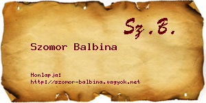 Szomor Balbina névjegykártya